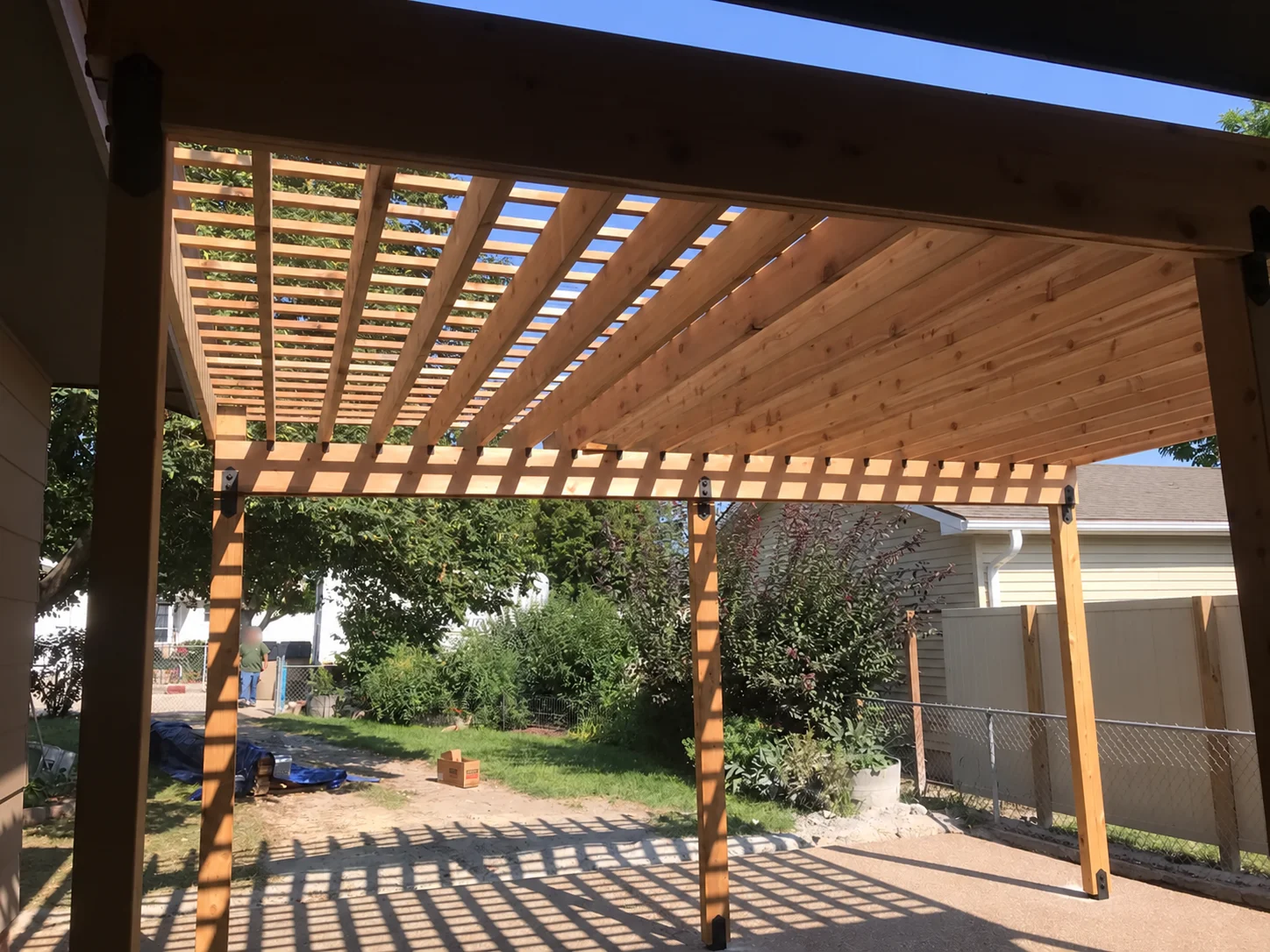 Pergola framing detail