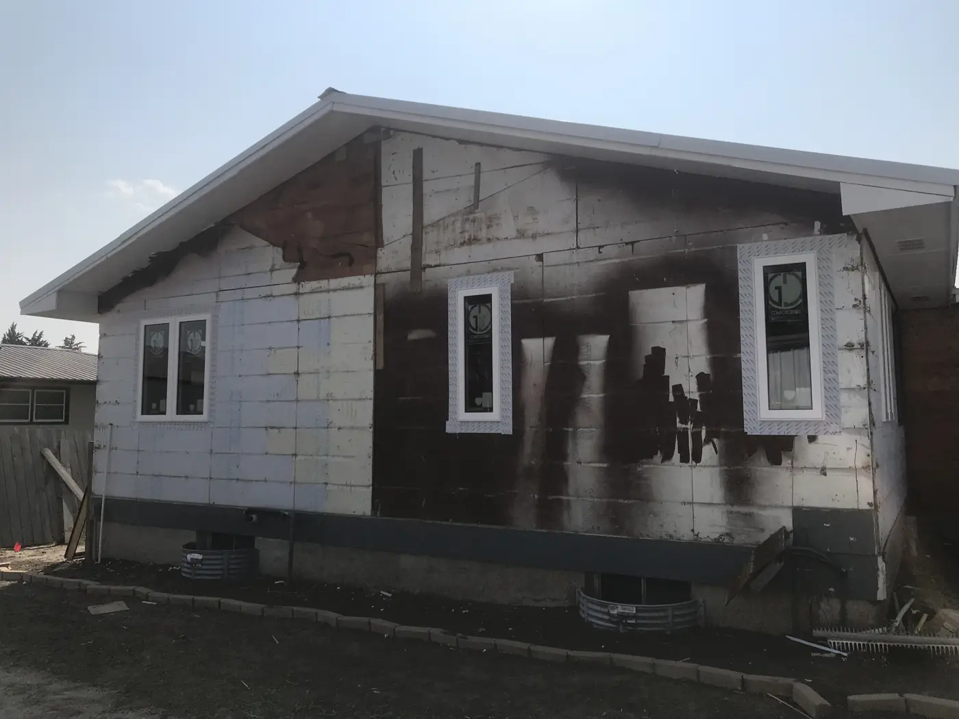 Exterior renovation progress