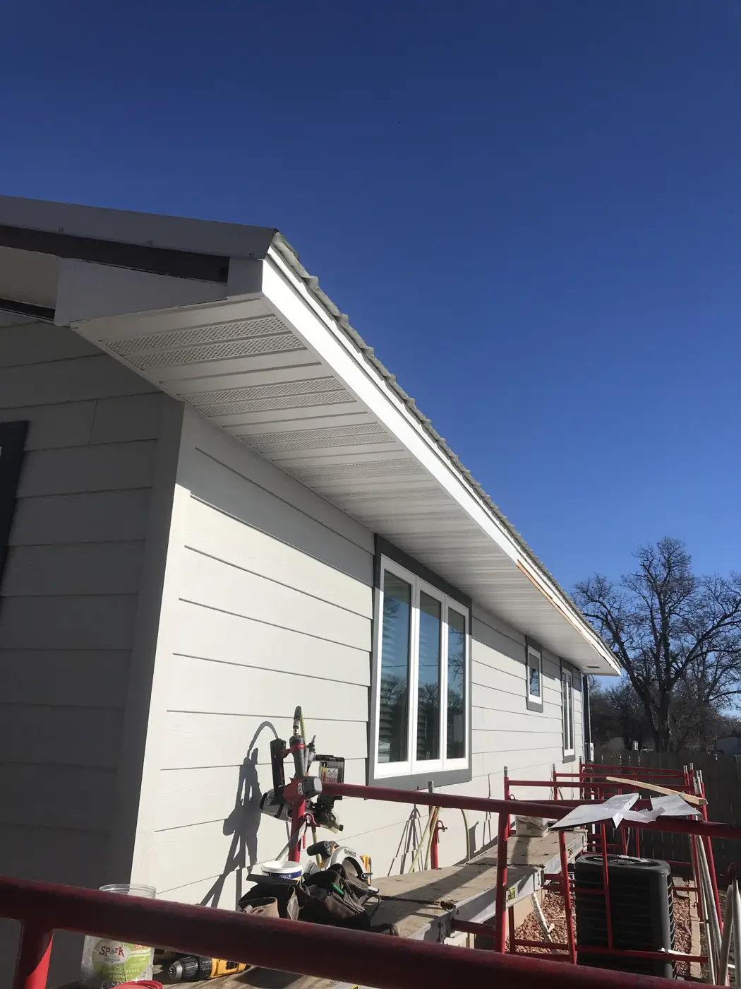 Finished siding and trim