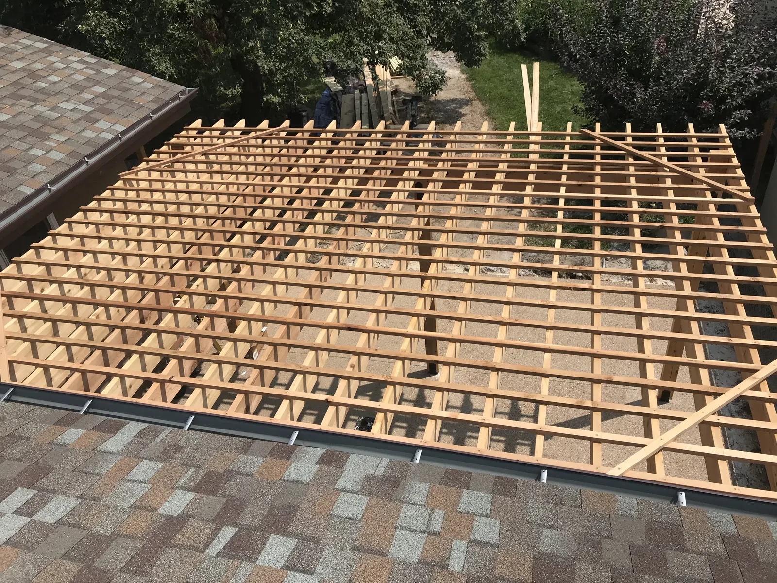 Pergola overhead view